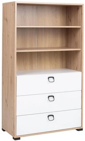 Regál Kevin 5 artisan/grafit/biela