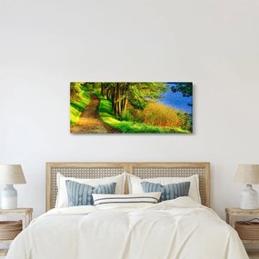 Obraz chodníky pozdĺž vody (120x50 cm)
