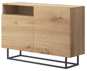 Komoda Svaren EK 120 (dub artisan + čierna). Vlastná spoľahlivá doprava až k Vám domov. 809526