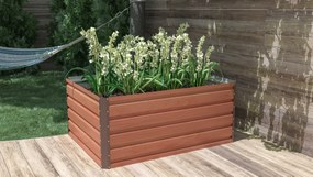 Vysoký záhon G21 Daisy 120 x 90 x 52 cm, kov,hnedý