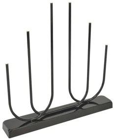 LED Vianočný svietnik 6xLED/2xAA čierny