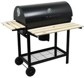 Gril na drevené uhlie čierna/drevo