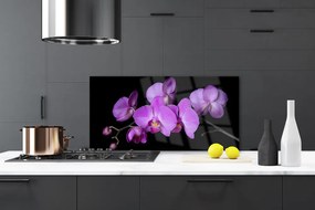 Sklenený obklad Do kuchyne Vstavač orchidea kvety 100x50 cm