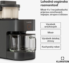 Klarstein Marcia, výrobník rastlinného mlieka, 300 – 1200 ml, 360°, dotykové ovládanie, odnímateľný zásobník na vodu