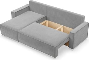 Rohová rozkladacia sedačka NOTO Poso 055 svetlosivá