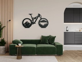 drevko Drevená nálepka Horský bicykel Rozmer obrazu: 24,5 x 44,5 cm, Farba dekorácie: Čierna