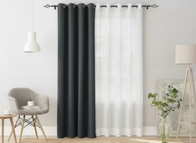 Čierny záves OXFORD 140x250 cm Zavesenie: Kovové krúžky