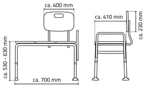 RIDDER Lavica do vane, biela 150 kg A0120101