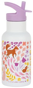 A Little Lovely Company - antikorová fľaša na pitie, 350 ml - kvetinová záhrada