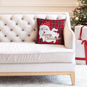 VIANOČNÁ DEKORAČNÁ OBLIEČKA NA VANKÚŠ MERRY2 45X45 CM VZOROVANÁ