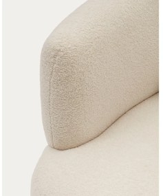 Krémové kreslo z textílie buklé Martina – Kave Home