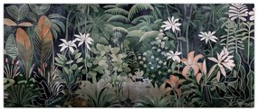 Obraz - Maľovaný vzor džungle (120x50 cm)