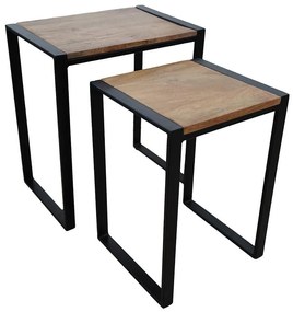 Súprava stolíkov Henning 9497 Mango/Čierna