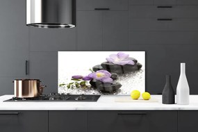Sklenený obklad Do kuchyne Kvet kamene umenie 125x50 cm