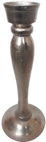 Kovový strieborný svietnik - Ø 16 * 39cm