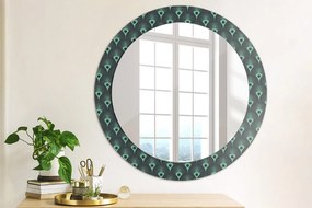 Okrúhle dekoračné zrkadlo s motívom Kvetinový vzor fi 70 cm