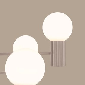 Luster Halo, 6x biele sklenené tienidlo, tp