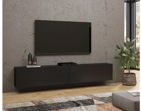 Tv stolík/skrinka Avernic Typ 40 (onyx čierna + dub wotan). Vlastná spoľahlivá doprava až k Vám domov. 1042067