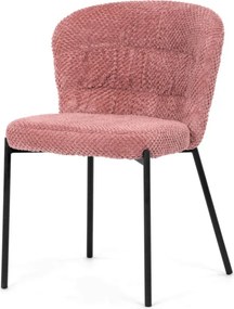 Jedálenská stolička bouclé, ružová CT-W1077 PINK2