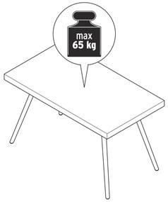 Konferenčný stolík s doskou stola z polycementu