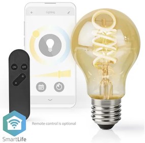 Nedis WIFILRT10A60 - LED Stmievateľná žiarovka A60 E27/4,9W/230V Wi-Fi 1800-6500K