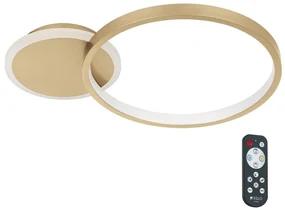 Eglo 900423 - LED Stmievateľné stropné svietidlo GAFARES LED/15W/230V zlatá + DO EG900423