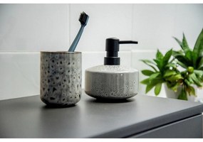 Sivý keramický pohárik na kefky Wenko Oviedo