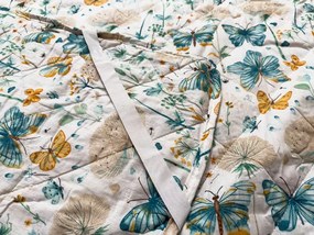 Prehoz na posteľ ELIVINE biely, 100% bavlna Rozmer: 170 x 210 cm