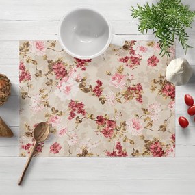 Biante Dekoračné prestieranie na stôl Leona LN-167 Plané ruže na béžovom 35x45 cm