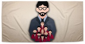 Sablio Uterák Money heist Profesor a jeho tím Béžová - 50x100 cm