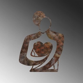 Nástěnná kovová dekorace Rusty Hug vícebarevná