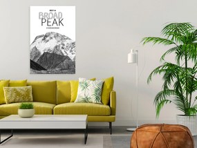 Artgeist Obraz - Broad Peak (1 Part) Vertical Veľkosť: 20x30, Verzia: Na talianskom plátne