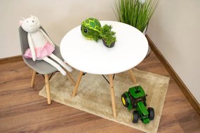 Set troch detských stoličiek ZUBI sivé (hnedé nohy) 3ks