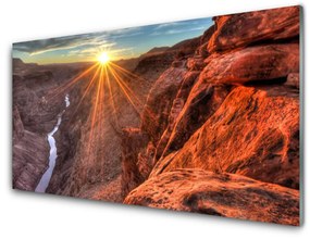 Obraz plexi Slnko púšť krajina 140x70 cm