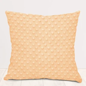 Biante Detská obliečka na vankúš Minky 3D bodky MKP-006 Svetlo marhuľová 30 x 50 cm