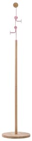 Stojací vešiak z masívneho dubového dreva s ružovým detailom Gazzda Hook