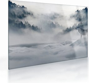 Sklenený obraz vlkov (70x50 cm)