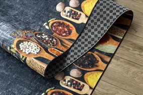 Protišmykový behúň LOTUS KITCHEN 40580 sivý / žltý