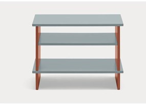 Nočný stolík s poličkami v tehlovo-sivej farbe Inari – Teulat