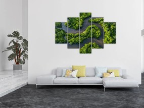 Obraz - Lesná krajina s riekou (150x105 cm)