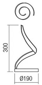 Redo 01-1815 - LED Stolná lampa TORSION LED/11W/230V biela