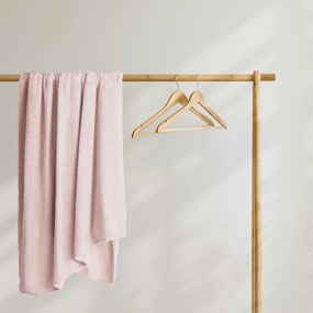 Púdrovoružová deka z mikrovlákna DecoKing Henry, 70 x 150 cm