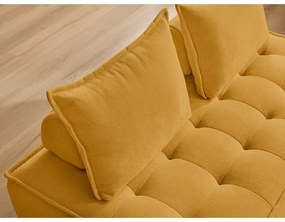 Ženilková pohovka v horčicovej farbe 175 cm Elisa – Bobochic Paris