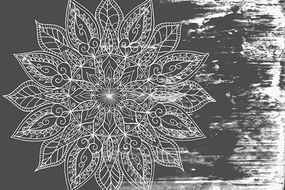 Tapeta textúra Mandaly v čiernobielom - 150x100