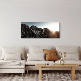 Obraz skalnatého pohoria (120x50 cm)