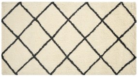 Livarno home Koberec s dlhým vlasom, 80 x 150 cm/Ø 100 cm (krémová/čierna)  (100377446)