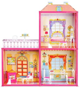 Domček pre bábiky+ nábytok | 77 x 76 cm
