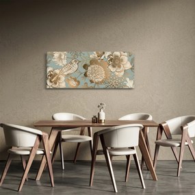 Obraz zlatých kvetov (120x50 cm)