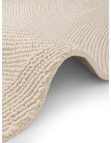 Ručne tkaný vlnený behúň vo svetlo prírodnej farbe 80x300 cm Eleni Natural White – Hanse Home