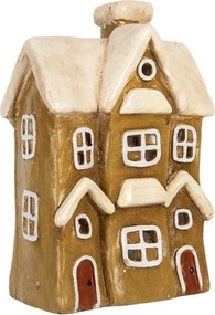 Zelený domček svietnik na čajovú sviečku Homely - 23*15*33 cm
